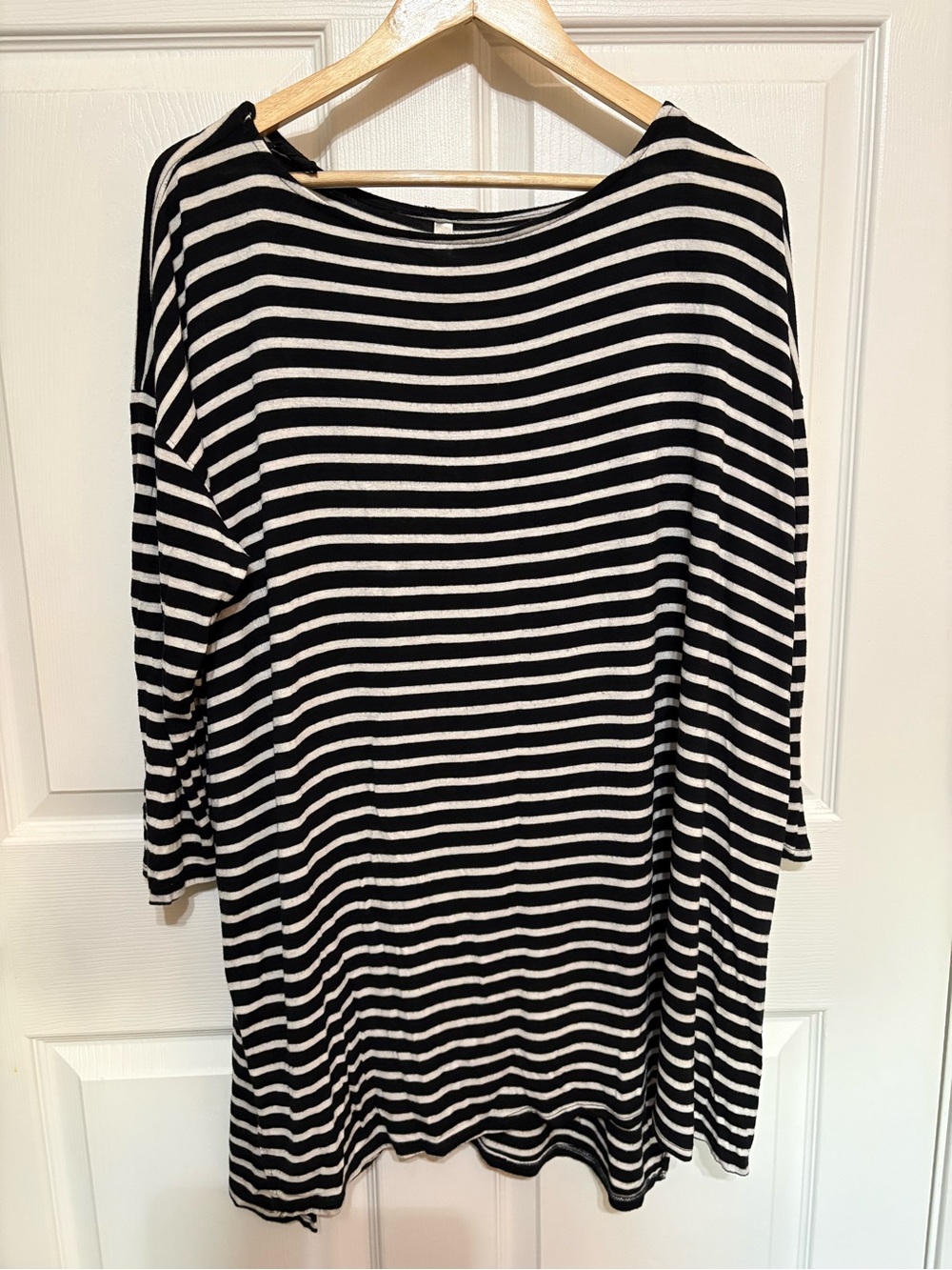 Emerald Striped Tunic Black & White Size XL Like New